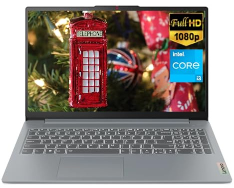 Lenovo IdeaPad Slim 3i Laptop, 15,6 Zoll FHD Display, Intel Core i3-N305 8-Kern-Prozessor, 8 GB LPDDR5 RAM, 256 GB SSD, Intel UHD Grafik, Wi-Fi 6, Bluetooth 5, Windows 11 S, Arctic Grey, EAT 64 GB