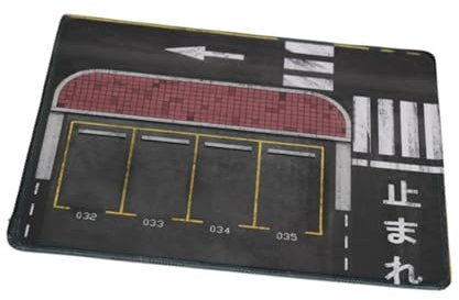 F Fityle 1/64 Scale Parking Lot Car Scene Mat Versatile Use Diorama Model Vehicle Parking Mouse Pad Mini Diecast Garage for Layout, 30x25cm