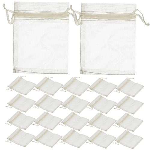 Healvian 100piezas Bolsas Pequeñas de Organza Cordón para Regalos de Boda Bolsa de Organza para Obsequio para Dulces Cordón para Regalos de Fiesta para Almacenamiento de Joyería