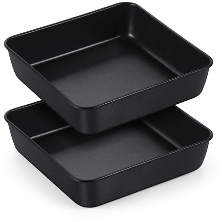 Herogo Auflaufform 2er Set, Edelstahl Quadratisch Airfryer Backform, 15,9cm