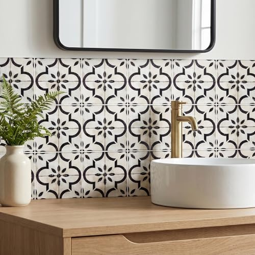 Peel‑and‑Stick Kitchen Backsplash Tiles, 30 PCS 4x4 Inch Neutral Boho Moroccan Decals – Self‑Adhesive Waterproof Vinyl Stickers for Walls & Stair Risers, Easy DIY Upgrade (Beige)