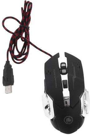 Operitacx Souris USB Gamer Ergonomique X9 6d Filaire Éclairage RGB | Abs Noir, Dpi Commutable et Patins Résistants, Usage Bureau sur Ordinateur Portable