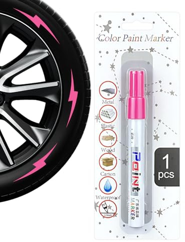 Bolígrafo de pintura de neumáticos: kit de rotulador de coche de secado rápido para reparación de arañazos, bolígrafos para detalles de coche en y negro, señales impermeables para letras |