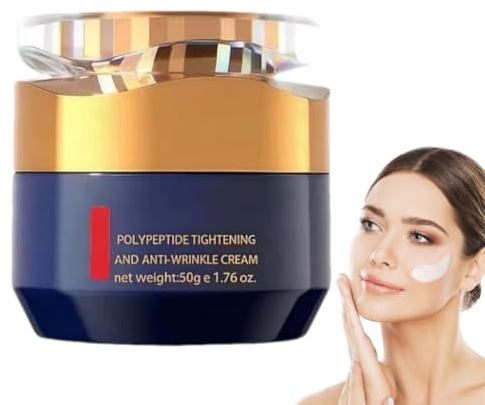 Crema idratante antirughe, crema antirughe, crema antirughe rassodante ai polipeptidi, trattamento viso idratante giorno e notte per donna e uomo (1 pezzi)