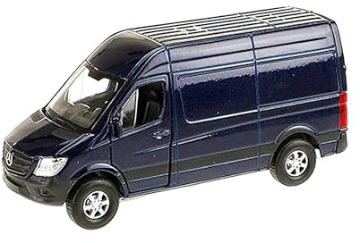 Toi-Toys Mercedes Benz Sprinter Panel Van Modellauto Metall Modell Auto Spielzeugauto Geschenk 4-Farben 88 (Blau-Metallic)