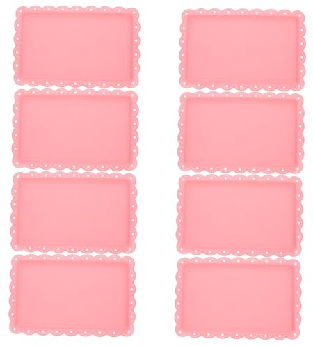 DINHEAROM 8 Dekorativa Multifunktionell Serveringsbricka Serveringsbricka För Underhållning Serveringsbrickor Rektangulärt Serveringsfat Hushållskaffebricka Rosa