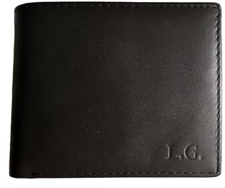 Personalisierte Ledergeldbörse für Männer, geprägte Initialen, benutzerdefinierte schlanke Bifold Geldbörse mit Münzfach, RFID-Blockierung, Kreditkartenhalter, Geschenk für Ihn, Ehemann, Vater, Freund
