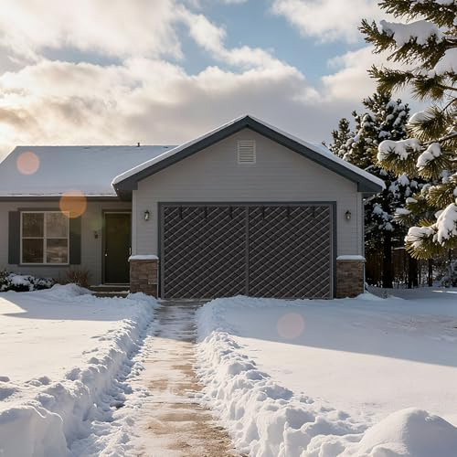 Garage Door Insulation Kit Fits Door Size up to 16x10ft Magnetic Thermal Insulated Door Curtain for Winter Garage Doors Cover Weatherproof Easy Install(Black,9x8FT)