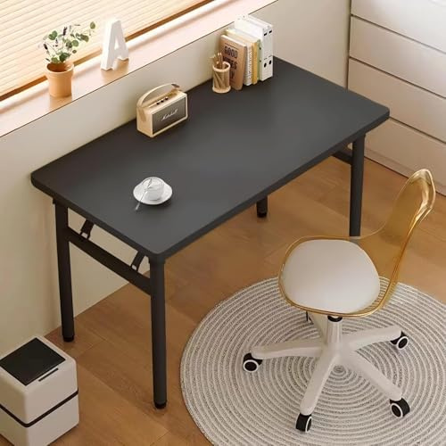 XUEGW Scrivania per Computer Moderno Tavolo da Lavoro Senza Assemblaggio, Tavolo da Studio Pieghevole Risparmio Spazio per Stanza di Studio, Camera da Letto, Ufficio a Casa