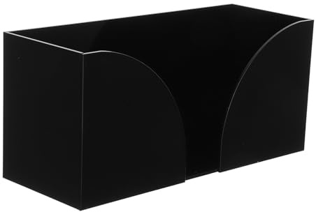 VICASKY Dispenser Moderno Salvaspazio o Acrilico Nero Tovaglioli in Appoggio Design Facile da Mantenere per Cucina Bagno Ristorante