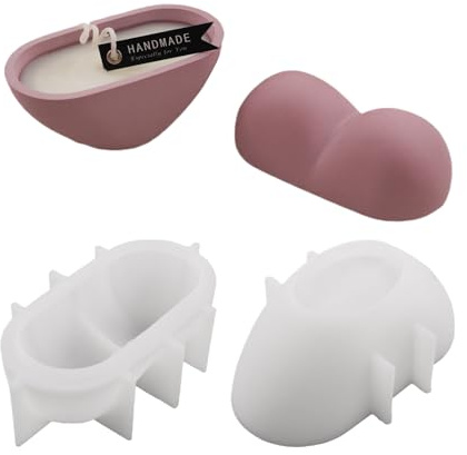 Stampi per resina | Riutilizzabili a forma di cuore, stampi per candele in resina siliconica, per barattoli di cera, gesso, arti e mestieri, vacanze, Natale, compleanno, principianti, famiglia
