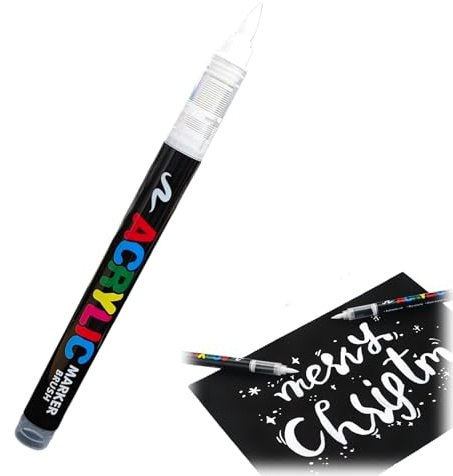 WALDSEELE Weiß Textilstift,Waschmaschinenfest,Weicher Stift,Permanent Stoff Stifte,Acrylstifte Stift,Wasserfeste Textilfarbstifte,Textilmarker für T-Shirt,Stoffbeutel(Weiß)