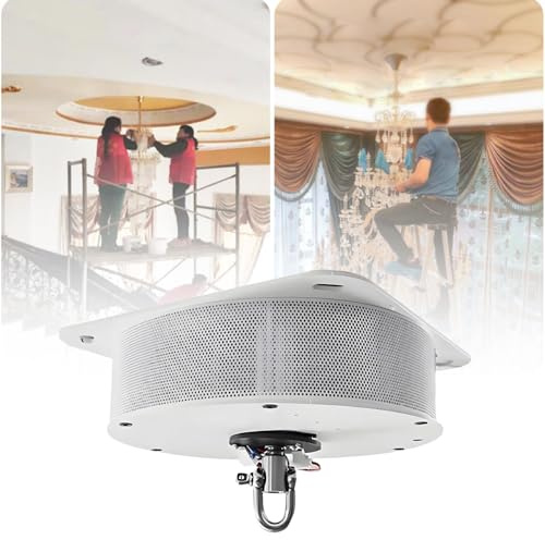 LZDOYY Electric Chandelier Hoist,2 in 1 Chandelier Hoist Lifter System w/Remote Control+Wall Switch,Villas Pendant Lamps Lifter 6M Lifting Height for Lamp Cleaning Maintenance 20kg