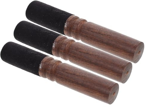 WESIEVYA Mazo de Cuenco Sonoro de Madera 13 Cm Pequeño 3 Unidades Accesorios para Cuencos Adecuado para Meditación y Relajación en Yoga Budista