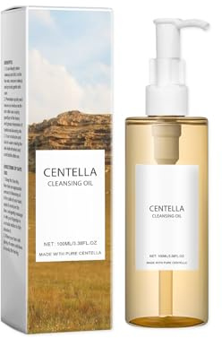 Doble Limpieza Facial Cleansing Oil,Centella Limpiador facial,Aceite Desmaquillante Facial,Confortable E Hidratada,Para Todo Tipo De Pieles