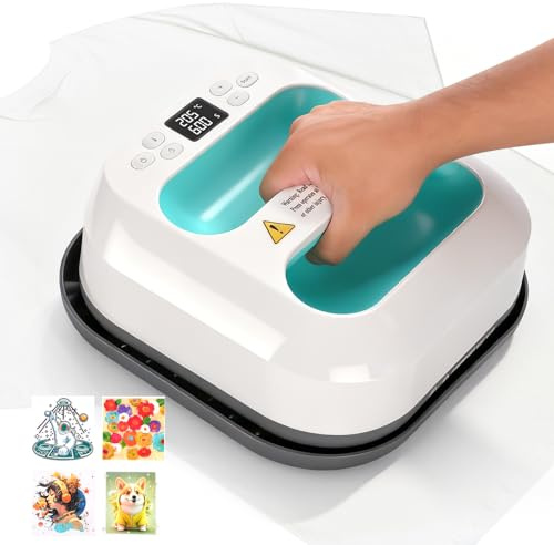 Transferpresse Nexalite 9 × 9 Zoll mit Timer für T-Shirts und DIY | Heizpresse für T-Shirts, Kissen, Tragetaschen, Hüte, Rucksäcke und Mauspad, für DIY-Projekte