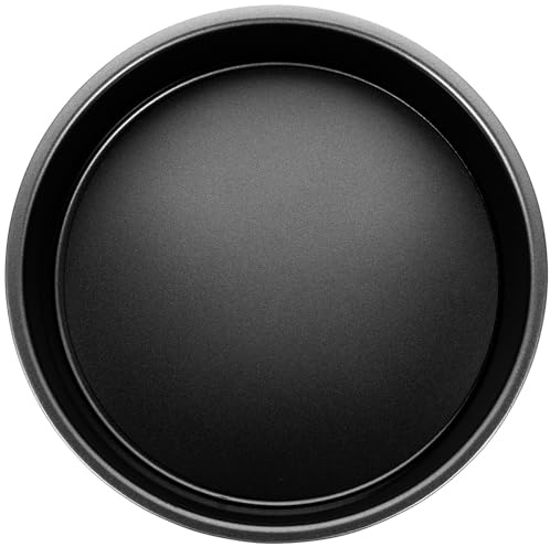 HOMSFOU Molde para Hornear Pasteles Redondo Desmontable de Acero al Carbono Antiadherente, 20 Cm, Molde para Bizcochos y Tartas Base Extraíble, Utensilio de Cocina Resistente y Fácil