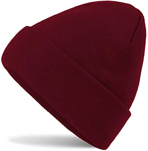Hatstar Wintermütze | Damen Beanie Mütze | Herren Feinstrick Beanie | für Frauen Männer Unisex | Cuffed Hats Weich & Warm