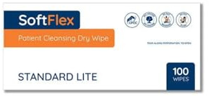 CarebyMail Healthcare Softflex Standard Large Dry Patient Cleansing Wipes (3 Packs of 100)