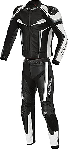 Büse Mille 2-Teiler Motorrad Lederkombi, schwarz/weiß, 56 | Leder