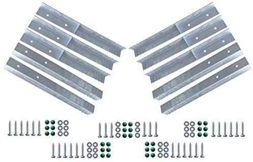 Gartenwelt Riegelsberger Winkelanker für Spielturm und Schaukel feuerverzinkt 500x45x45mm Erdanker Grundanker zum Einbetonieren 10 Stück (Set)