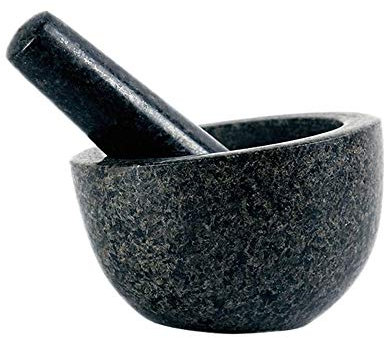 XIXIDIAN Mortero de mármol y pestilla, Molinillo de Hierbas, Molinillo de Especias sólidas Pesadas, tazón para Guacamole, Pesto, Salsa, Hierbas, Especias