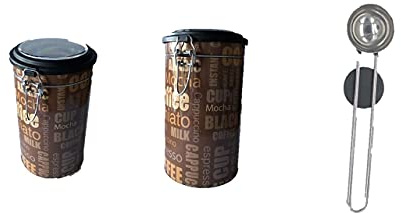 James Premium Kaffeedose Luftdicht mit Magnet Löffel, Vorratsdose für Kaffeebohnen oder Kaffeepulver, Tee, Nüsse, Kakao perfekt aufzubewahren