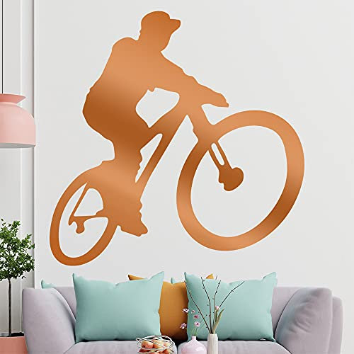 KIWISTAR BMX - Fahrer Silhouette fahren springen Wandtattoo in 6 Größen - Wandaufkleber Wall Sticker - Dekoration, Küche, Wohnzimmer, Schlafzimmer, Badezimmer