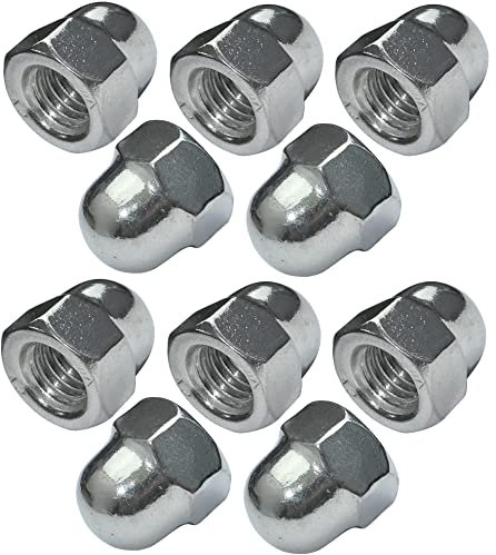 AERZETIX - C49612 - Juego de 10 tuercas ciegas M8 hexagonales - cabeza abombada en forma elevada hueco - en acero inoxidable A2