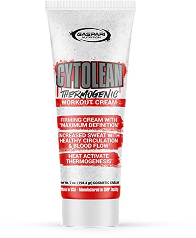 Gaspari Nutrition Cytolean Cream, Workout Cream, Firming Cream, Maximum Definition, Increased Circulation and Blood Flow, Heat Activated (7 Oz Cream)