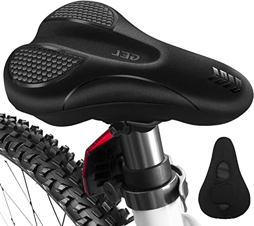 Neu Einklebbar Fahrradsattel Überzug Memory Foam Fahrradsitz Überzug Sattelschutz Polstersattelüberzug Weicher für Mountainbike, Rennrad, Hometrainer Fahrrad