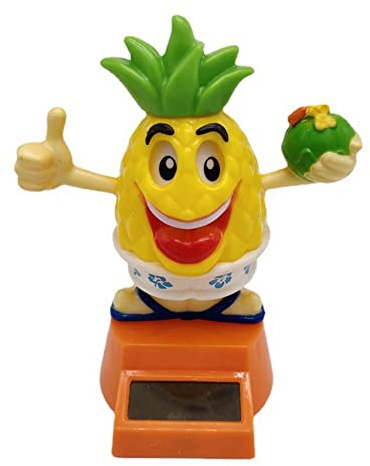 LICHENGTAI Auto Armaturenbrett Tänzerin Wackelköpfe Spielzeug Solarbetriebenes Deko, Solar Wackelfigur Ananas Tanzendes Spielzeug Schüttelndes Ananas Dekoration Wackel Tier Figuren Statue