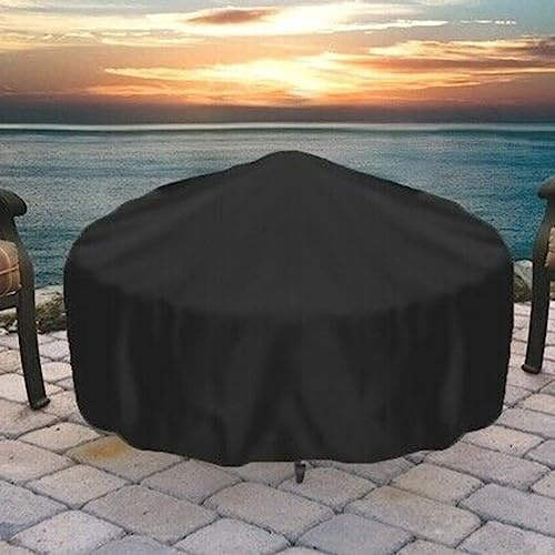 120 x 20 cm Grill-Feuerabdeckung, rund, Polyester, wasserdicht, UV-Schutz, Grillabdeckung, geeignet für Outdoor-Hof, Gasgrill-Abdeckung