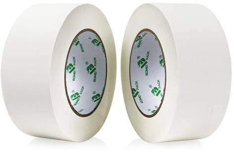 BOMEI PACK 2 Rolls White Matte Cloth Gaffer Tape No reflective Matte White Tape 2 inch x 30y for Entertainment Theater Studio Photography Marking Masking Ducts Fixing Repairing Carpet Edge Seaming