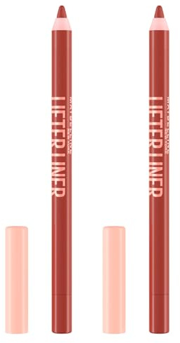 Maybelline New York Lifter Liner Lippenstift, feuchtigkeitsspendend, intensive Farbe, satiniertes Finish mit Hyaluronsäure und Jojobaöl, Farbe 02 Let's Bounce – 2 Bleistifte
