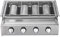 Barbecue à Gaz de Jardin en Acier Inoxydable, Grille de Cuisson Adjustable avec 4 Brûleurs, Surface de Cuisson 55x23 cm, Idéal pour Terrasse, Jardin et Extérieur (Argent)​