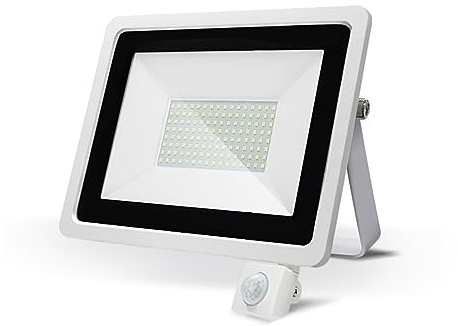 Flood Lights Outdoor, LED Floodlight PIR Motion Sensor 30W 50W 100W Cold Warm White Reflector Waterproof IP66 Outdoor Induction Lighting ,for Garden, Patio, Backyard, Rooftop(Warm White,MOTION SENSOR_