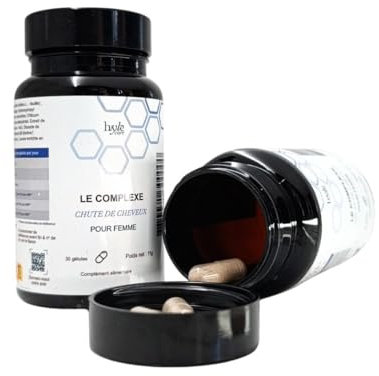 Complément Alimentaire Anti Chute Cheveux Femme – Biotine Cheveux - Complement Alimentaire Cheveux - Renforce & Stimule la Pousse – Céramides de Blé, Palmier Nain, Vitamines B6 & B8 – Hyle Care