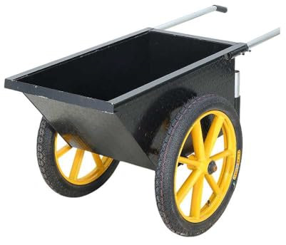 ZRGyod Chariot de Jardin 2 Roues, Chariot à roulettes Tout-Terrain Brouette Jardin, pour Ferme, Pelouse, Extérieur, Jardinage, Entrepôt