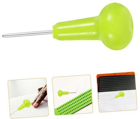 Homoyoyo Penna Braille in Plastica per Ciechi Impugnatura Comoda e Scrittura Scorrevole, come Decorazioni Scuola e Strumento di Scrittura Braille per Apprendimento