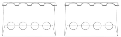 Set di 2 portaposate resistenti per forchetta e cucchiaio, espositore per sala da pranzo, cucina, bar