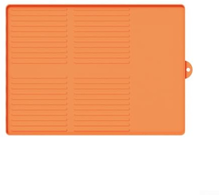 Juego de alfombrillas de silicona para barbacoa, aislantes del calor, multiusos, para mesa de cocina y bar, flexible, fácil de limpiar, para proteger superficies de cocción (naranja-D)