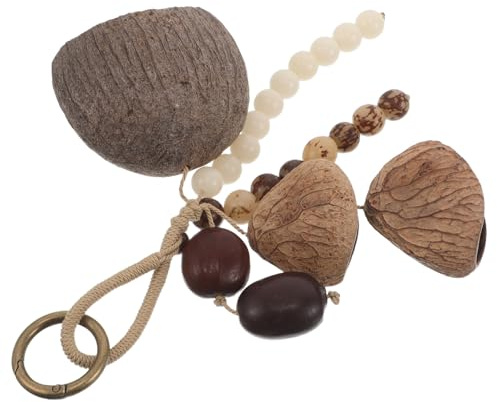 Shaker a Guscio di Noce Africano 1 Pezzo, Campana Percussiva | Suono Terroso e Vibrante, Meditazione e Yoga, per Borsa, Tradizione per Amanti della Musica