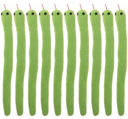 YARNOW 10stücke Spielzeug-Schlange für Katzen aus Cord mit Quietschfunktion Realistische Schlangensimulation zum Kauen und Spielen Interaktives Haustierspielzeug für Beschäftigung