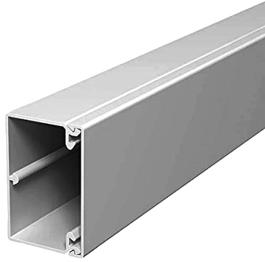 WITTKOWARE Kabelkanal (Leitungsführungskanal), Breite x Höhe 60x40mm, Länge 2m, 24 Stück (Gesamtlänge 48m), Farbe grau