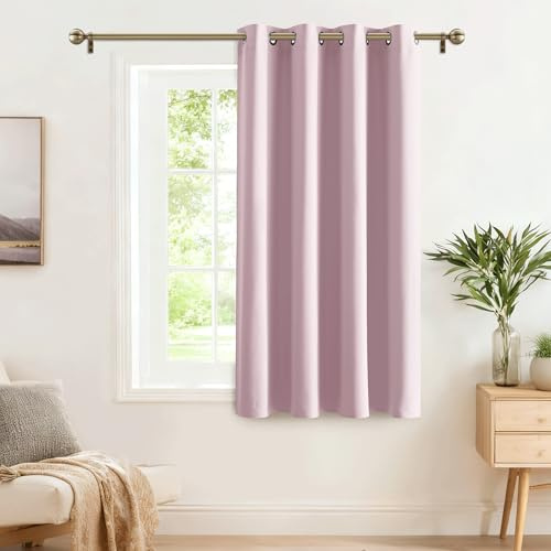 PONY DANCE Verdunkelungsvorhang Hellpink Kinderzimmer Gardinen Mädchen | 1 Stück H180 x B140 cm, Sichtschutz, UV-Schutz, für Schlafzimmer, Wohnzimmer, Ösenschal, Abdunkeln, Hitzeschutz, Blackout