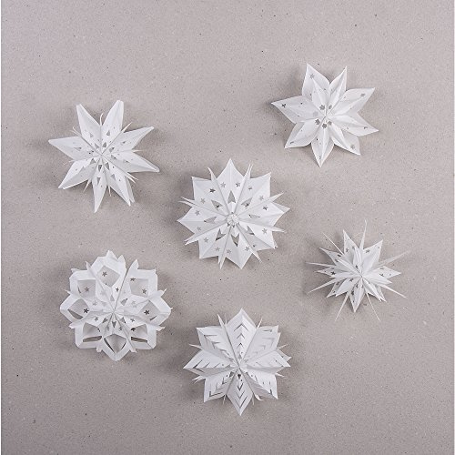 Rayher Set: Mini-Zaubersterne XXS, 50 Minitüten XXS 4,5 x 6 cm, Zubehör und Anleitung, weiß, 67256000