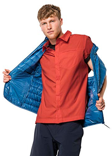 Jack Wolfskin herr JWP SHIRT M snabbtorkande Outdoor skjorta kort arm, night blue, S