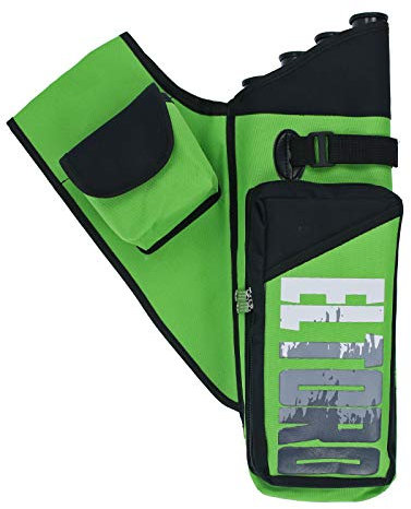 elToro Sport Deluxe II - Seitenköcher | Farbe: Apfelgrün; Zubehör Bogenschießen, Pfeil und Bogen, Bogensport, Köcher mit aufgesetzter Tasche