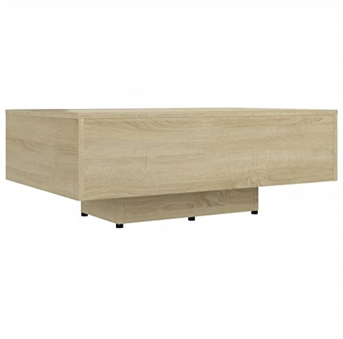 vidaXL Mesa de Centro Auxiliar Consola Mesita Salón Lateral Té Café Sofá Sala de Estar Muebles Mobiliario Contrachapada Color Roble Sonoma 85x55x31cm